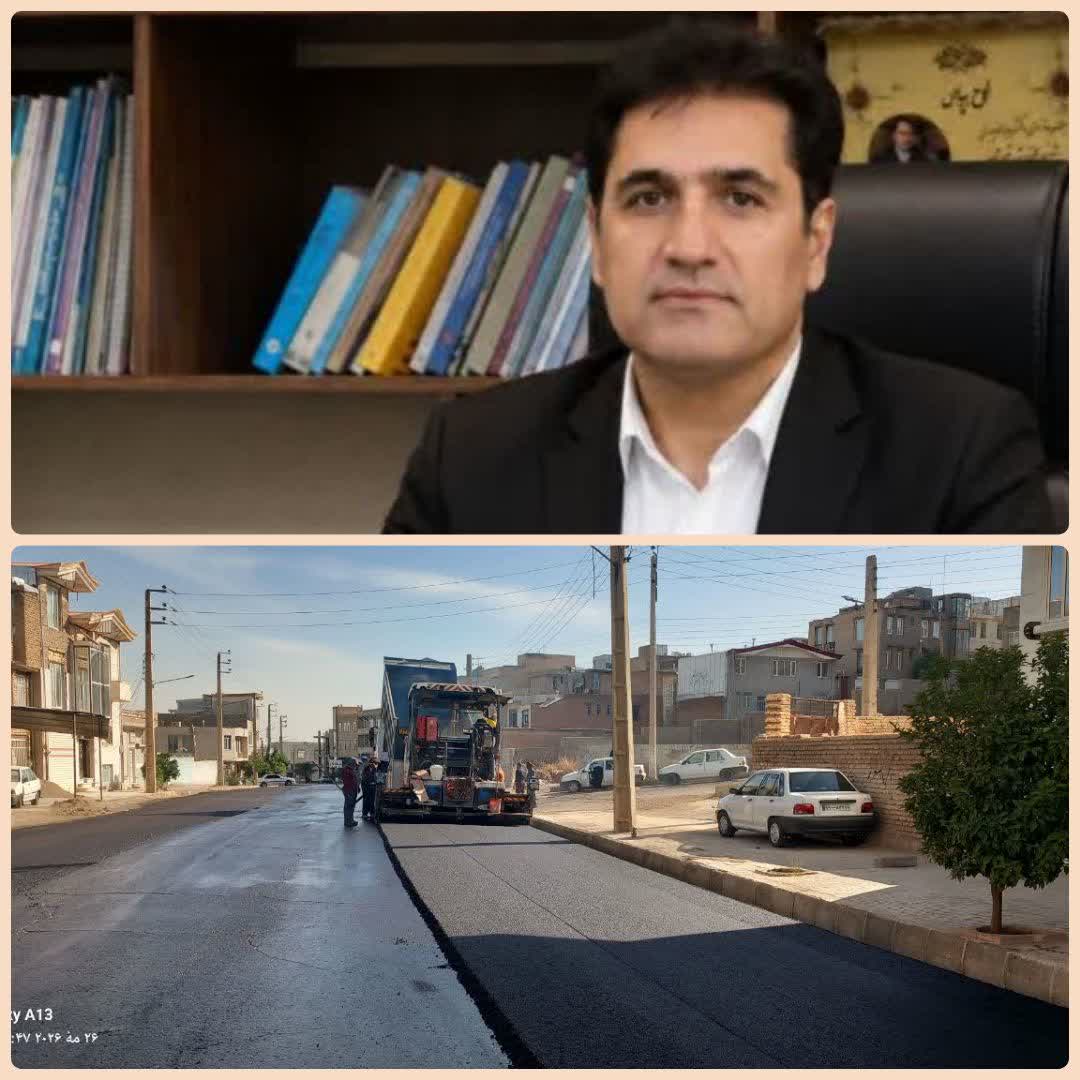 عملیات آسفالت بیش از ۱۰۰ هزار مترمربع از معابر سطح شهر در دستور کار شهرداری قصرشیرین